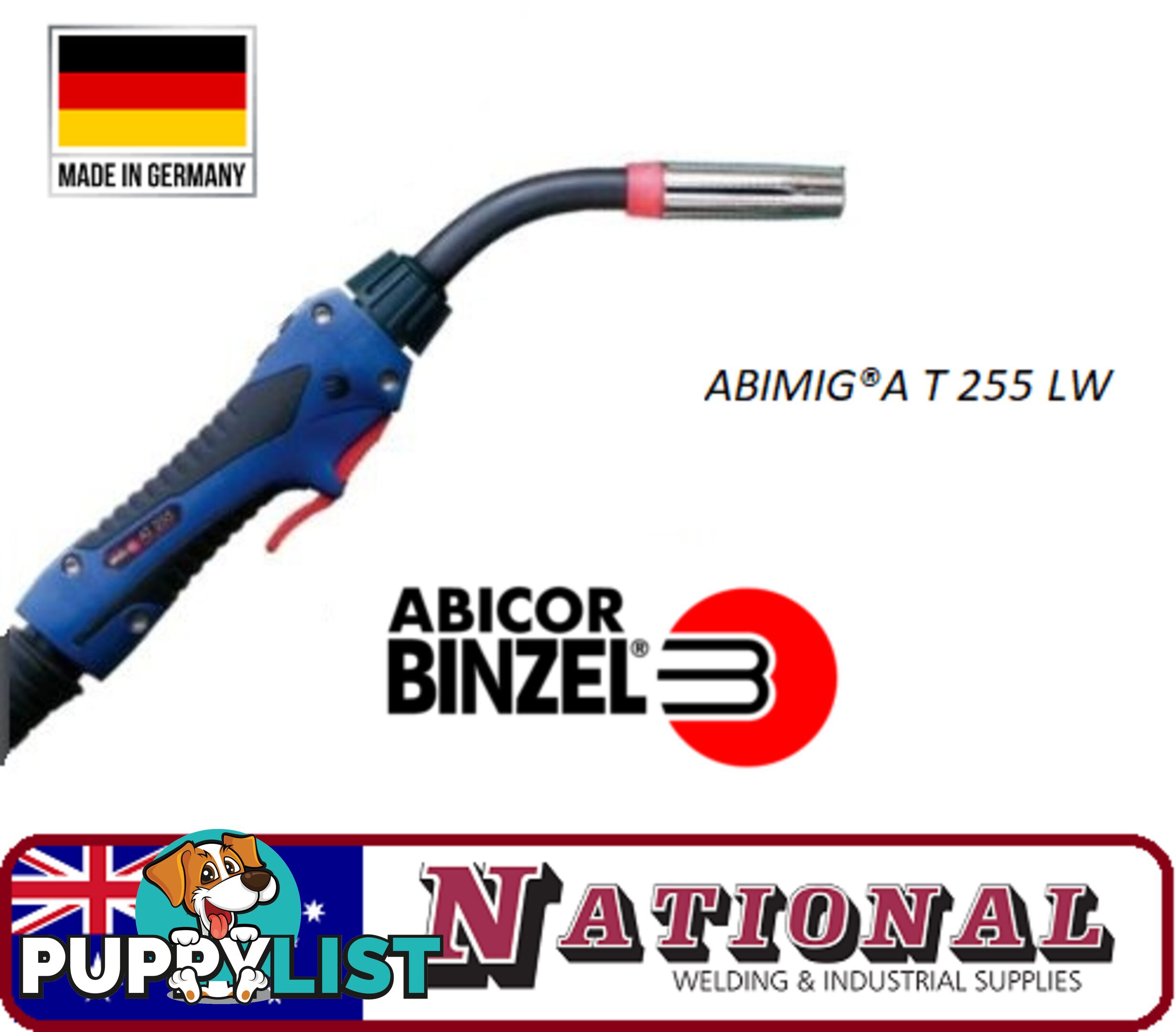 ABIMIGÂ® AT 255 LW Welding Torch 3 Meters With Aluminium KIT 004.D850.1AL