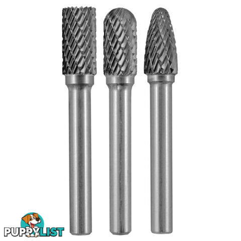 Carbide Burr Set Blister Pack- 3 Piece SB3/SC3/SF3 Holemaker CB-SET-03