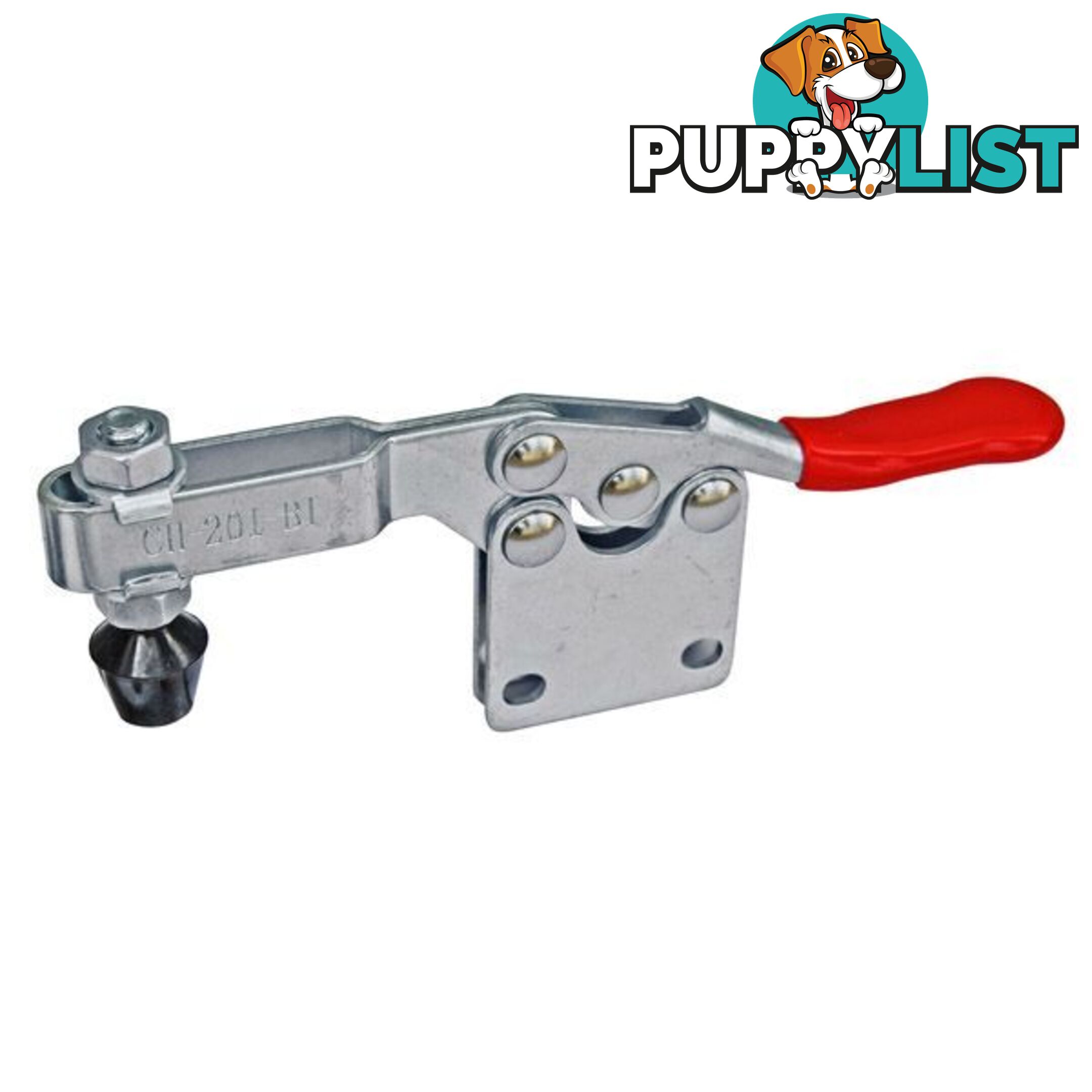 Toggle Clamp Horizontal Straight Base Flat Handle 90kg Cap 56.2mm Reach ITM CH-201-BI