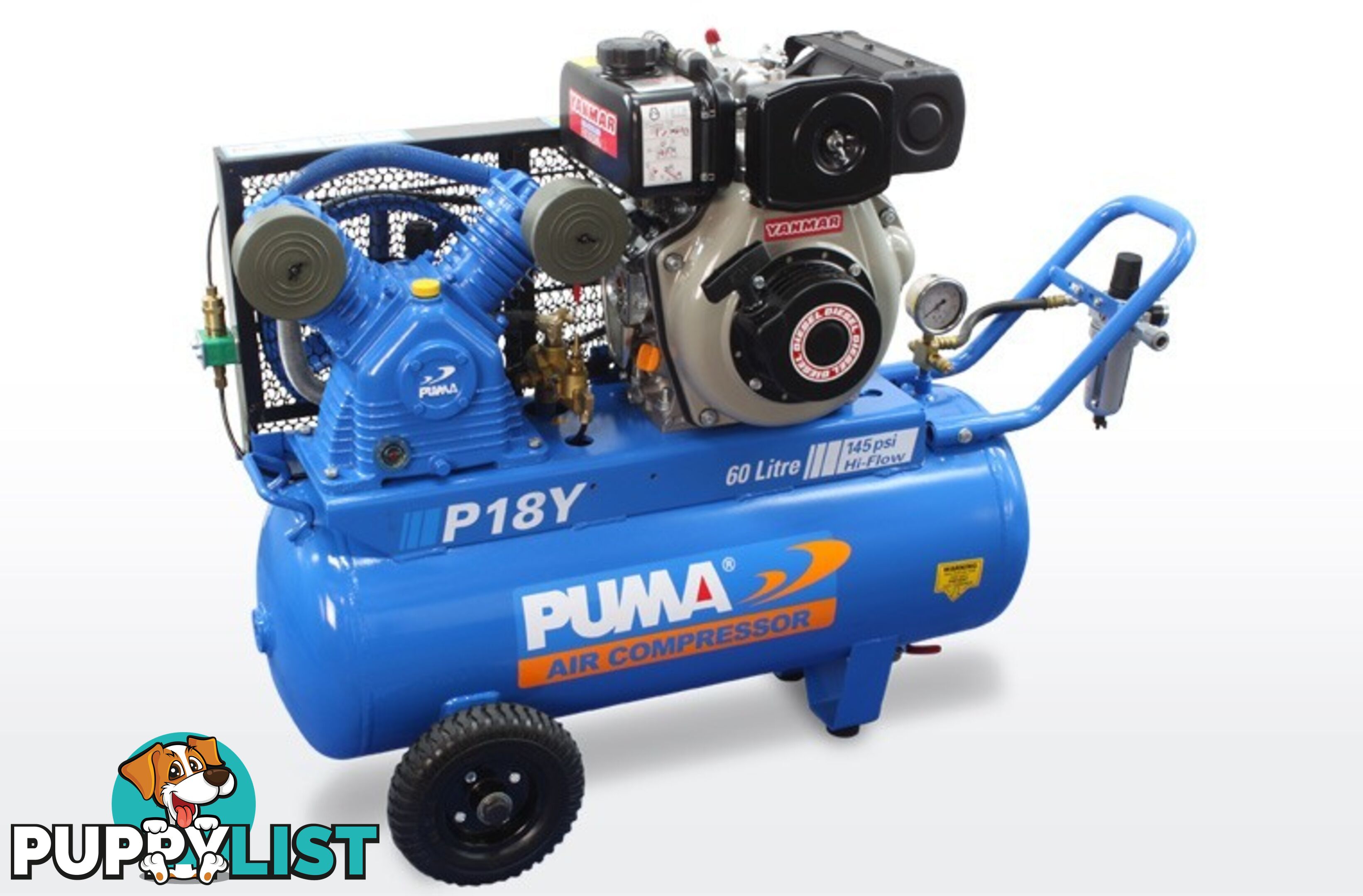 Air Compressor Yanmar Diesel 60 Litres Puma PU P18Y