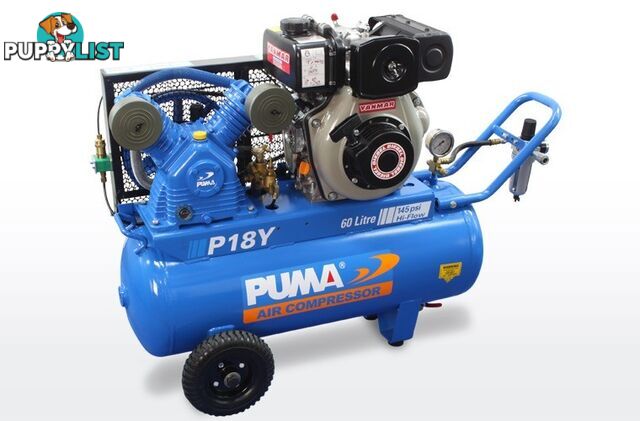 Air Compressor Yanmar Diesel 60 Litres Puma PU P18Y