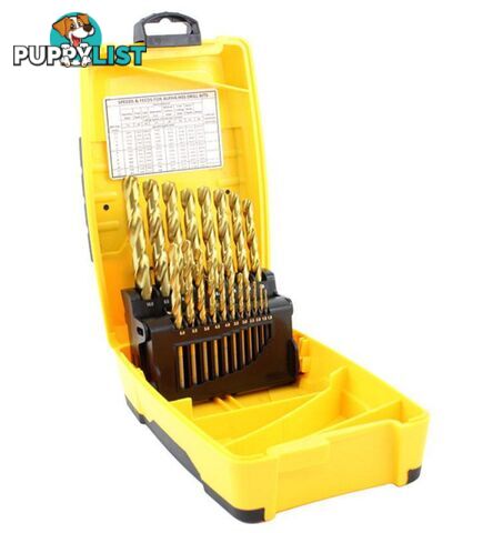 25 Piece Metric Tuffbox Drill Set Gold Series 1.0-13.0mm Alpha SM25PB