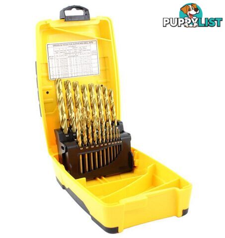 25 Piece Metric Tuffbox Drill Set Gold Series 1.0-13.0mm Alpha SM25PB