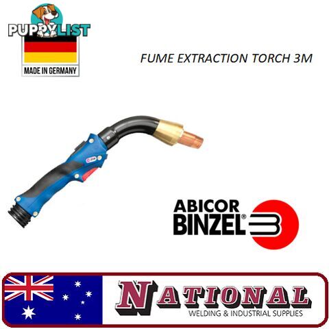 Fume Extraction Torch 3 Metres Rab Grip Plus 36 HE 2 Air Cooled Binzel 614.0176.1