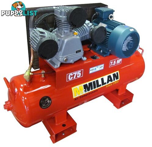 Air Compressor C-Series 415V 7.5 HP 155 Litre Tank Mcmillan C75