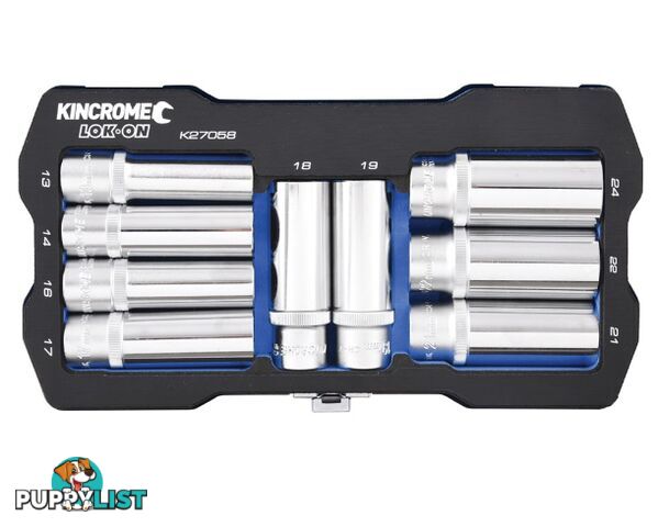 1/2 Drive Socket Set 9 Piece Deep Metric Kincrome K27058