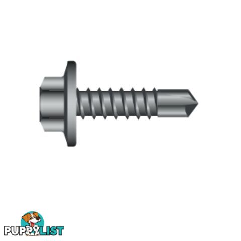 Screw Tek 10g-16mm x 16mm HEX B8(Cat5) MHC8100168 - Pkt:100