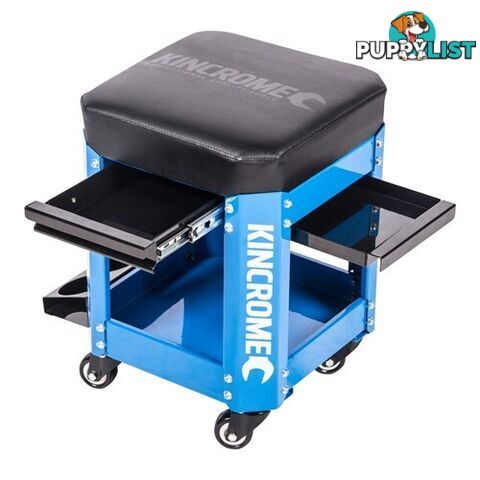 Kincrome K8114 Workshop Creeper Seat 2 Drawer Electric Blue