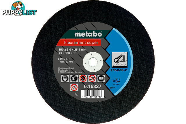 Cutting Disc Flexiamant Super 350 X 3.0 X 25.4 Steel TF 41 616327000 Pack of 10