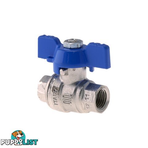 Ball Valve 1/4NPT Inert Gas Blue Handle Tesuco T-VA00707