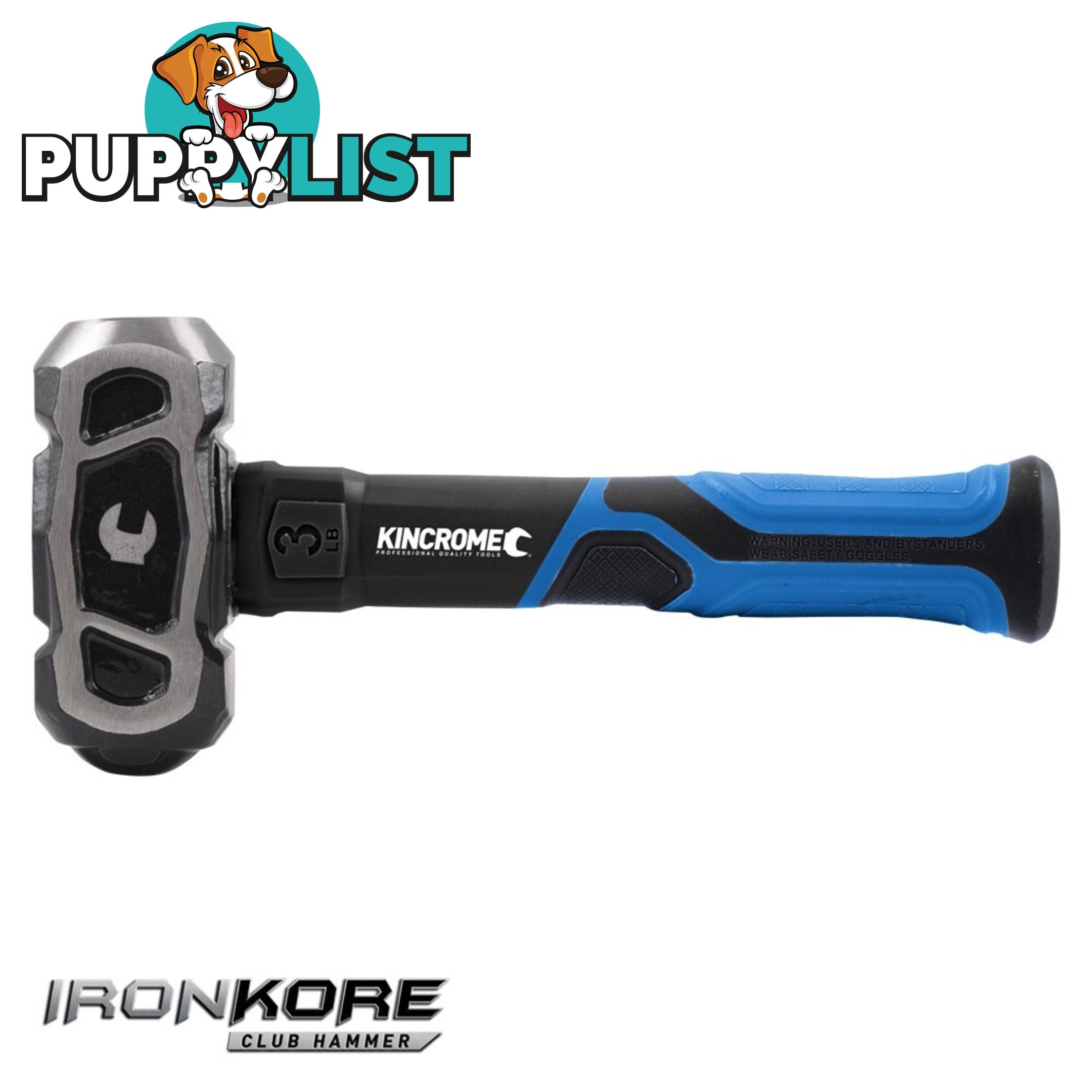 Ironkoreâ¢ Club Hammer 1.35KG/3LB Kincrome K9083