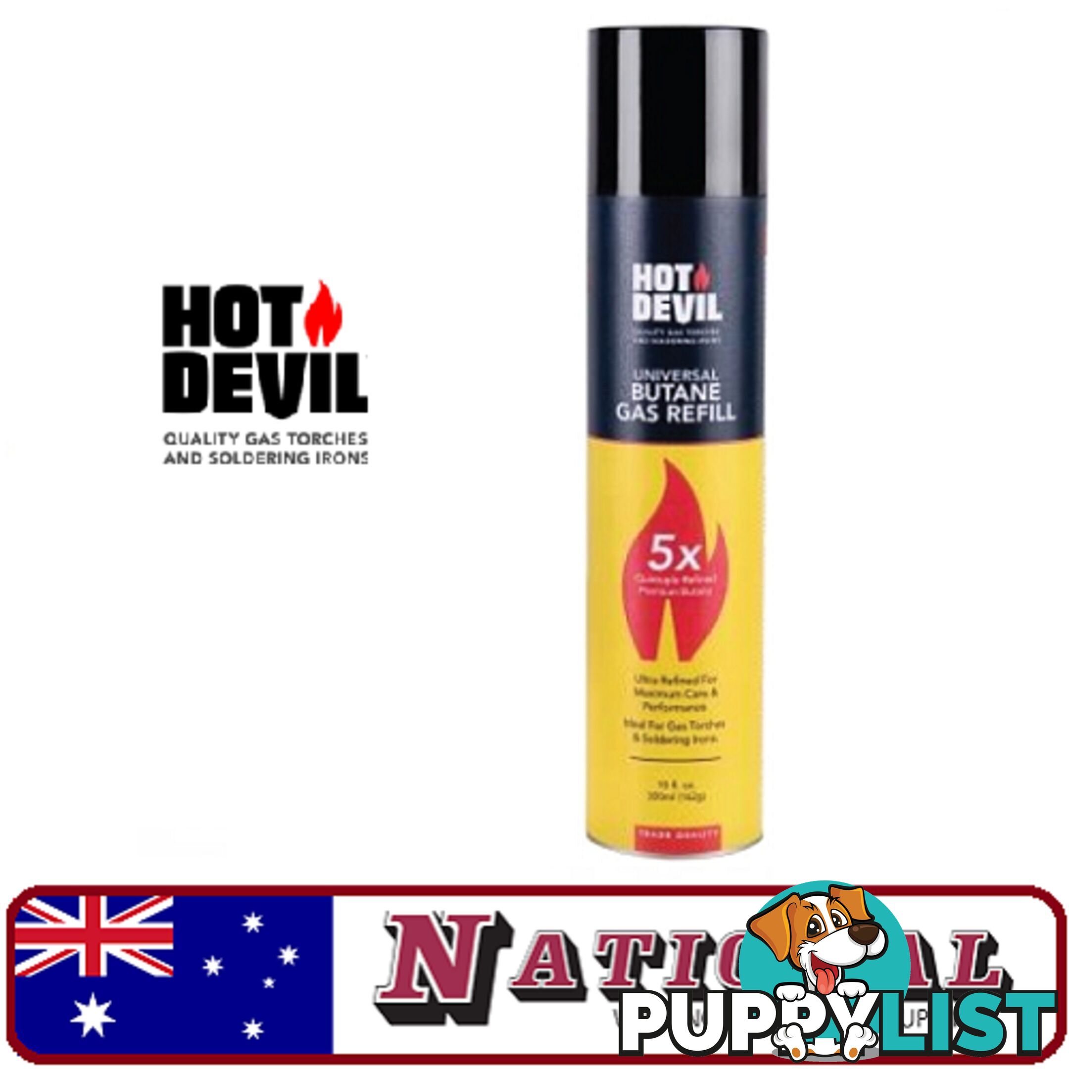 Butane Gas Refill 5x Purified Hot Devil HDGAS5