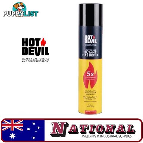 Butane Gas Refill 5x Purified Hot Devil HDGAS5