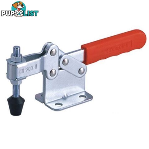 Toggle Clamp Horizontal Flanged Base Straight Handle 400kg Cap 60mm Reach ITM CH-200-W