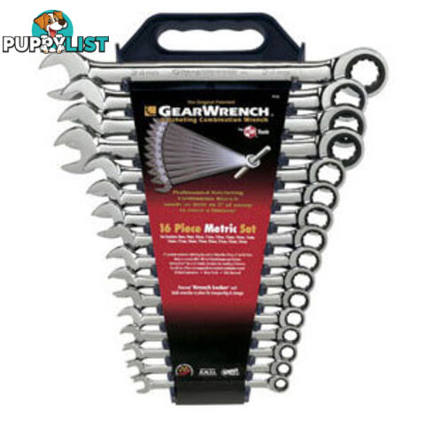 GEARWRENCH 16pc Ratchet Set Metric