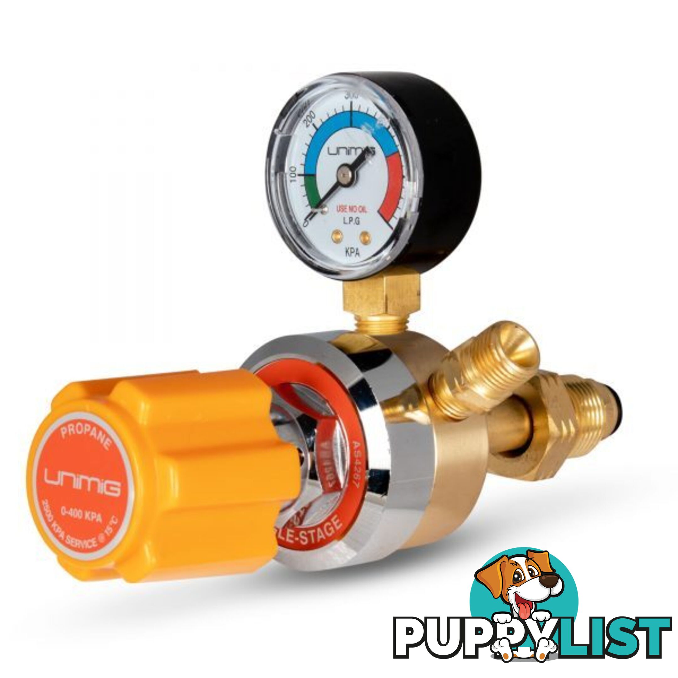 LPG/Propane Regulator Single Gauge Unimig Lpgreg