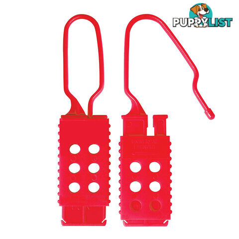 Plastic Lockout Hasp Non-Conductive Nylon 1in x 2-1/2in (25mm x 64mm) Jaw Clearance Masterlock 428