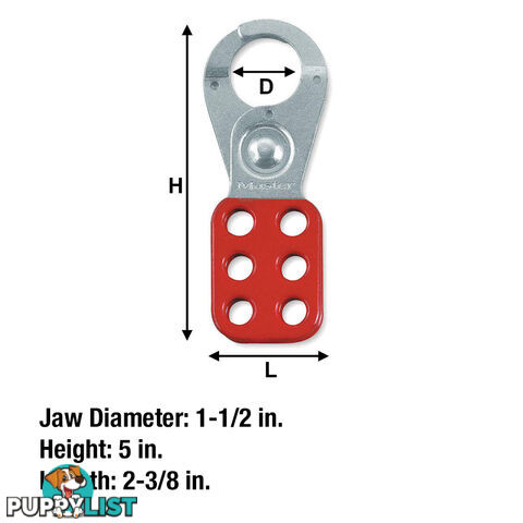 Steel Lockout Hasp 1-1/2in 38mm Jaw Master lock 421