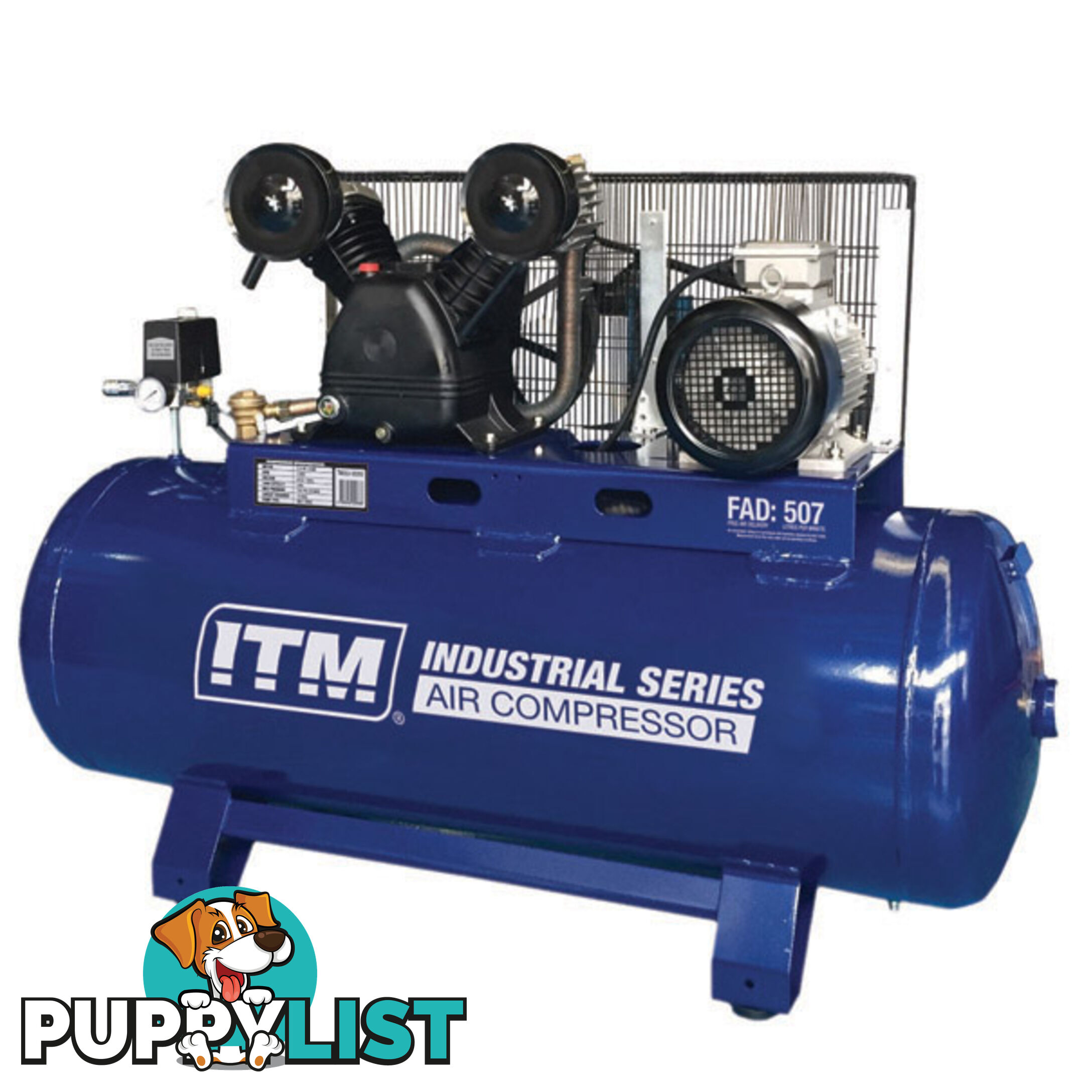 Air Compressor Belt Drive Stationary 5.5 HP 200 Litres ITM TM353-55200