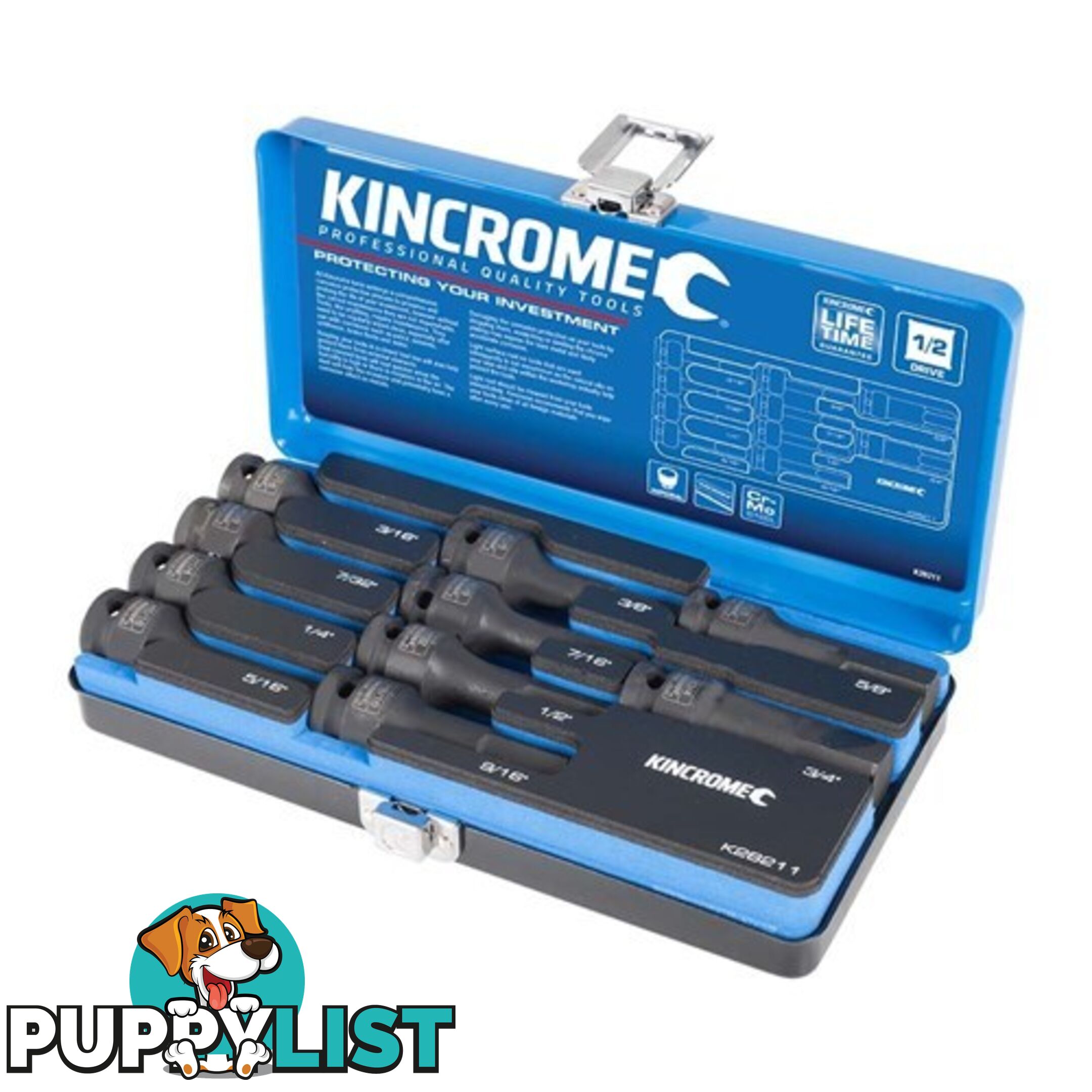 Hex Impact Socket Set 10 Piece 1/2" Drive - Imperial Kincrome K28211