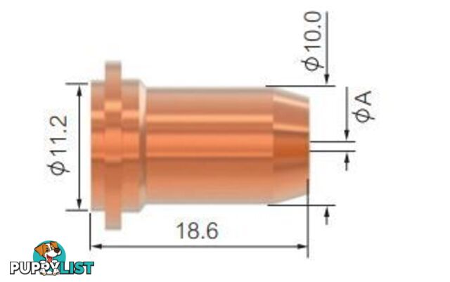 Cutting Tip 1.0mm Flat For Cutmatic 45 WIA SCP2524-10 Pkt : 5