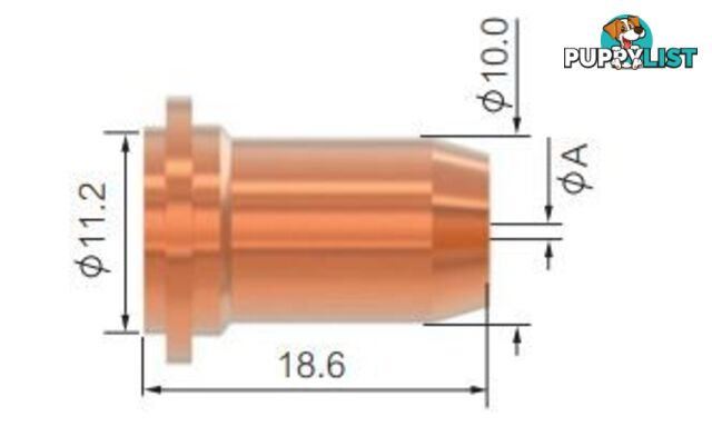 Cutting Tip 1.0mm Flat For Cutmatic 45 WIA SCP2524-10 Pkt : 5