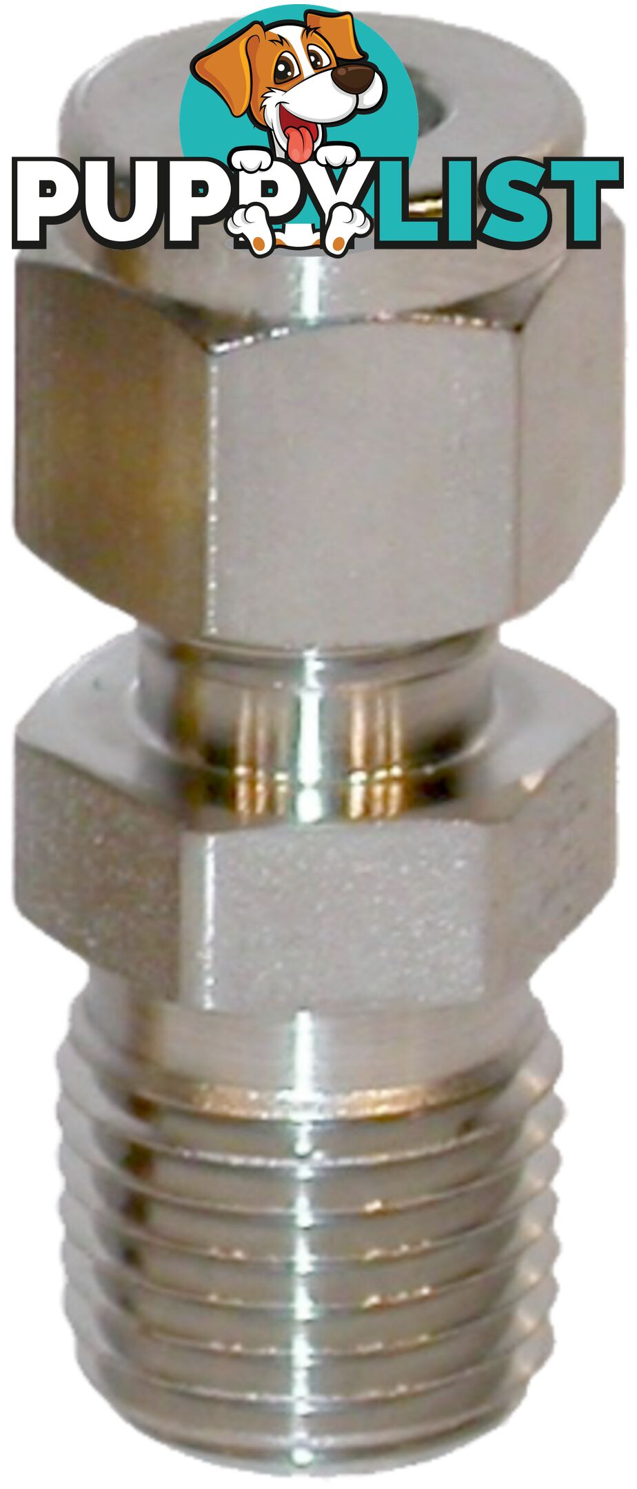 Compression Fitting Stainless Steel 1/4" NPT M - 1/4" Tube