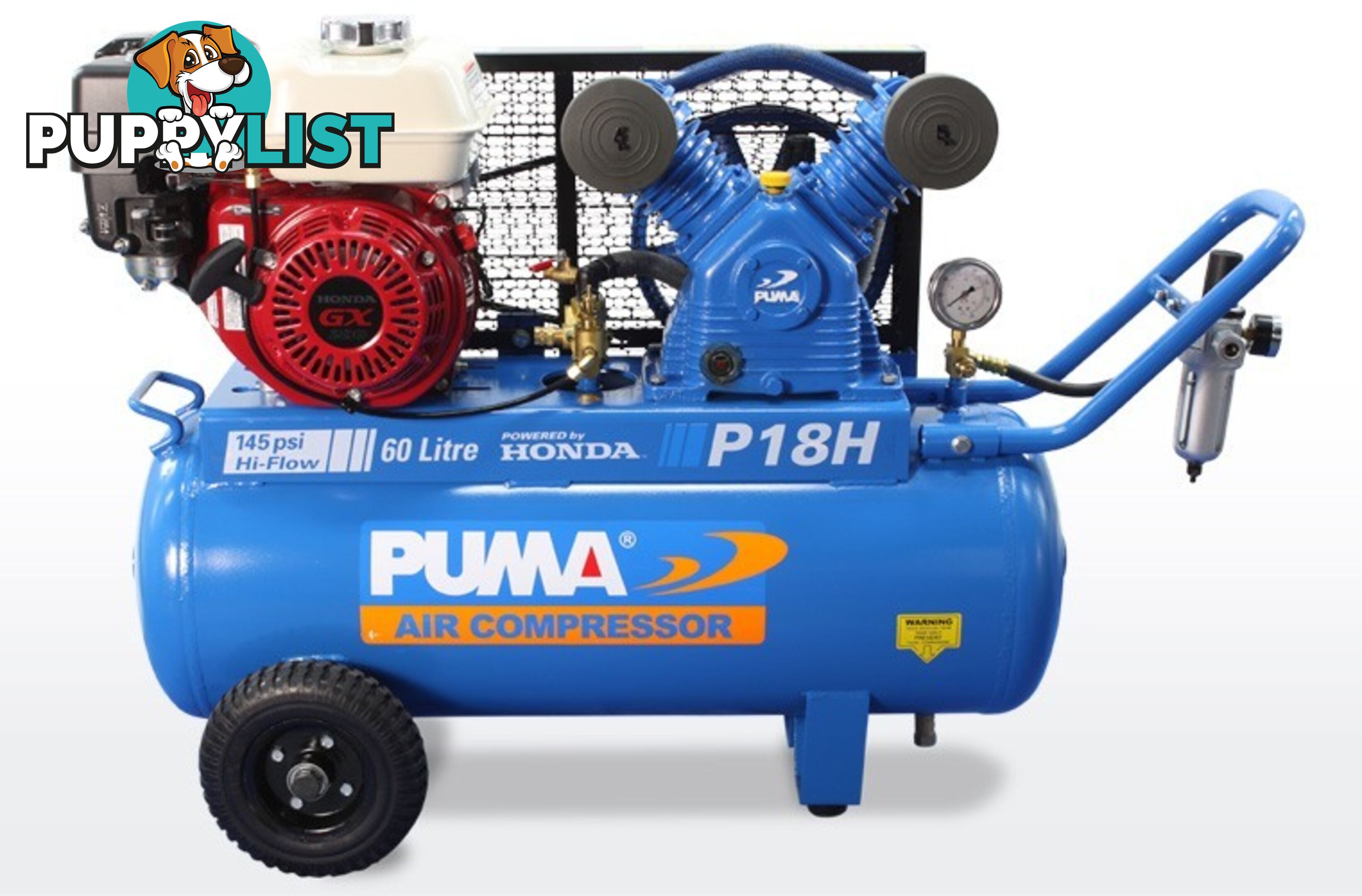 Air Compressor 60 Litres Honda Petrol Puma PU P18H