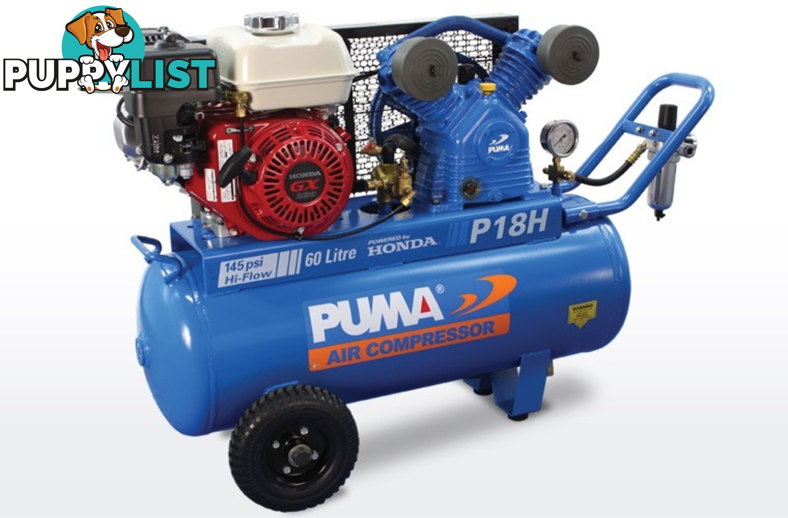 Air Compressor 60 Litres Honda Petrol Puma PU P18H