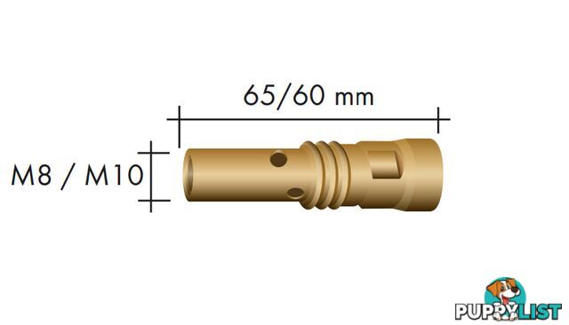 Tip Holder M10 Abimig 455 Binzel P016.D156 - Pkt:2