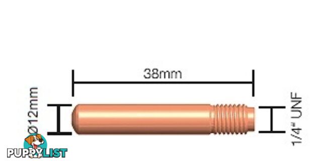 1.2mm Contact Tip Standard Duty (Tweco Style 2 & 4) 14-45 Pkt : 10