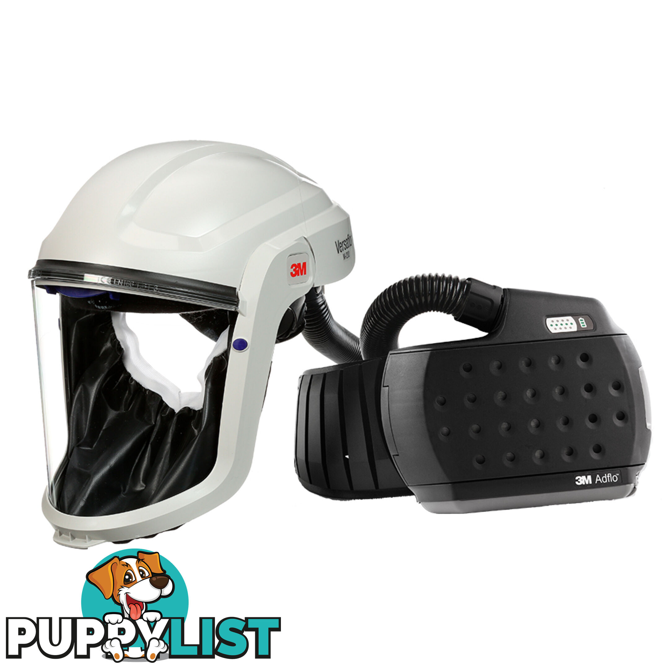 3M Versaflo M-Series Face Shield M-207 with Heavy-Duty Adflo PAPR Respirator 890207HD