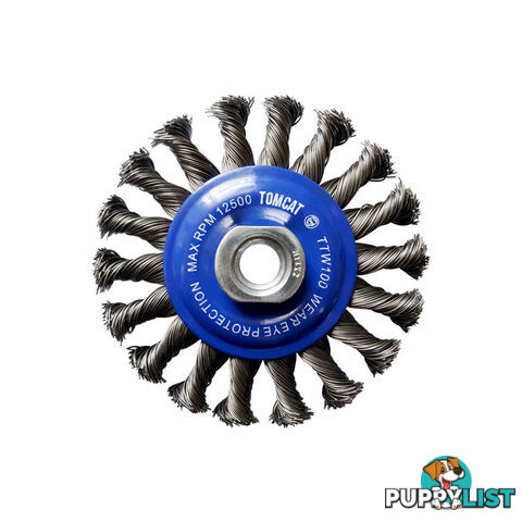 Multi-Thread Twistknot 100mm Wheel Brush Tomcat TTW100