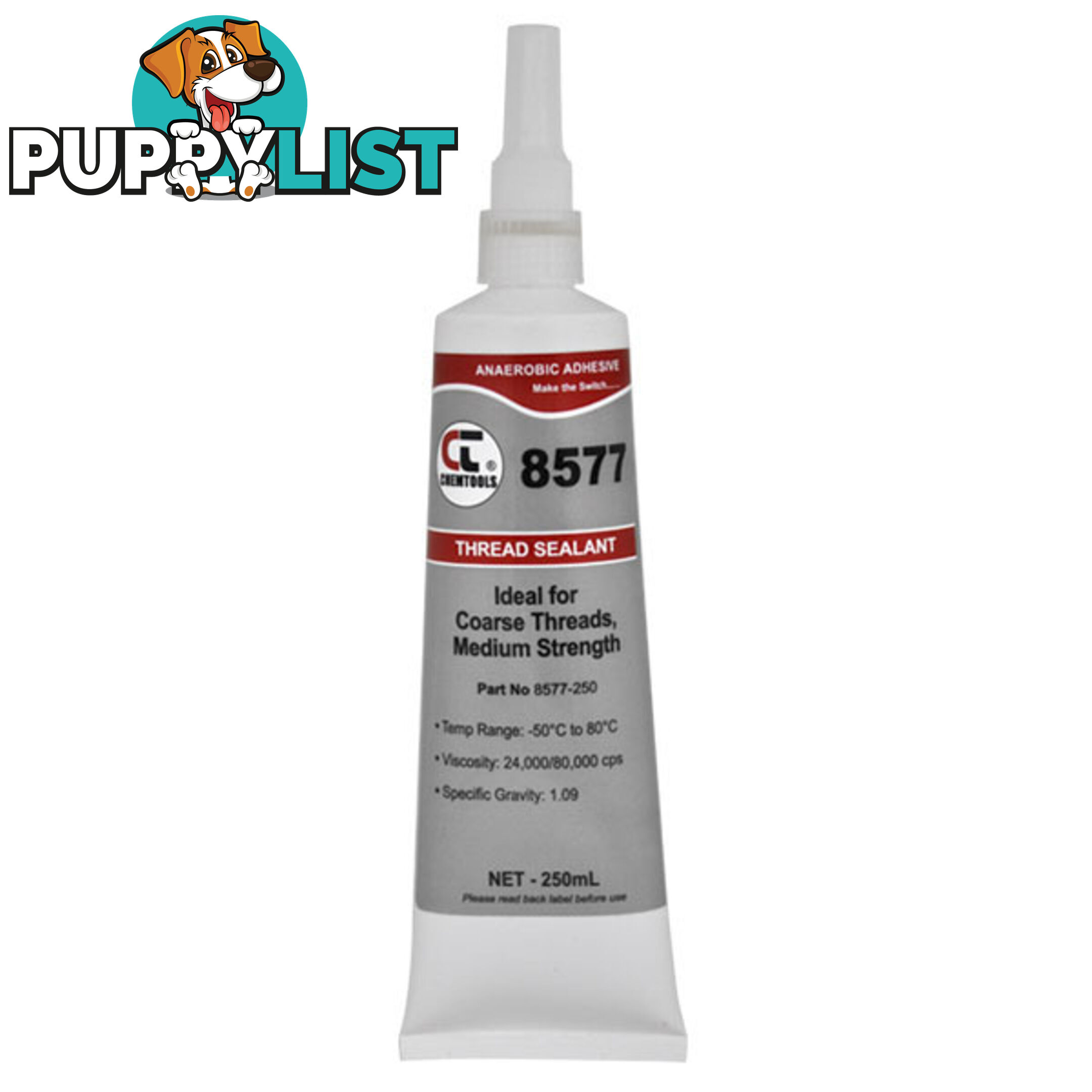 8577 Thread Sealant 250ml Med Strength/Med Viscosity