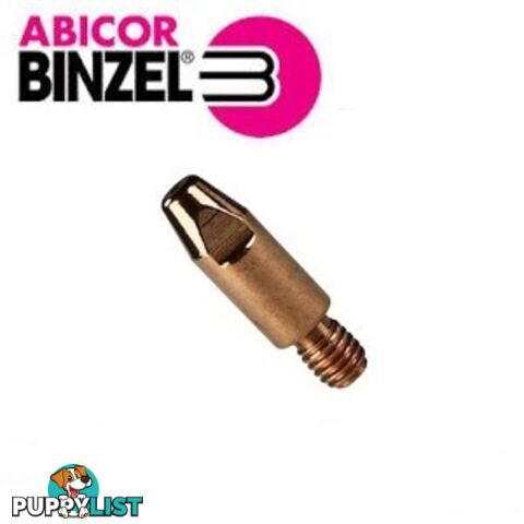 1.2mm Steel M6 8mm 28mm Binzel contact tip Pk:10 P140.0379