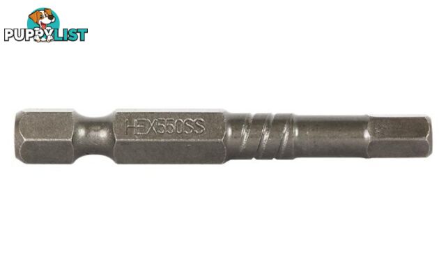 Hex 5mm x 50mm Power Bit Thunderzone Carded CHEX550SS