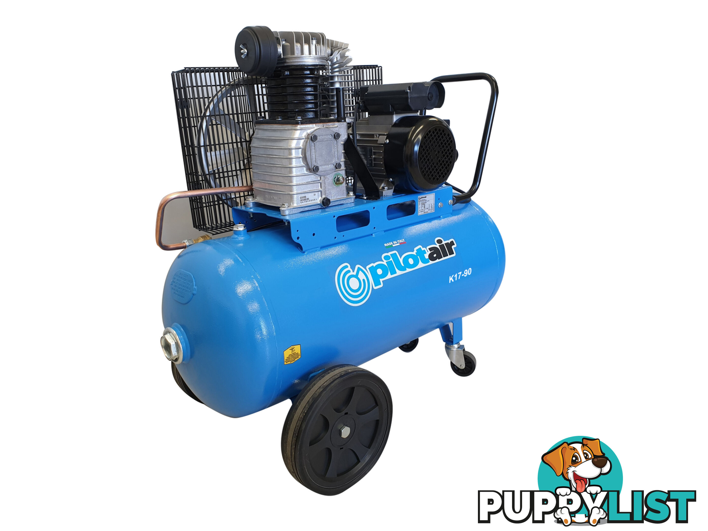 K17-90 Reciprocating Air Compressor Portable 3HP 240V, 90 Litres Receiver K17-90