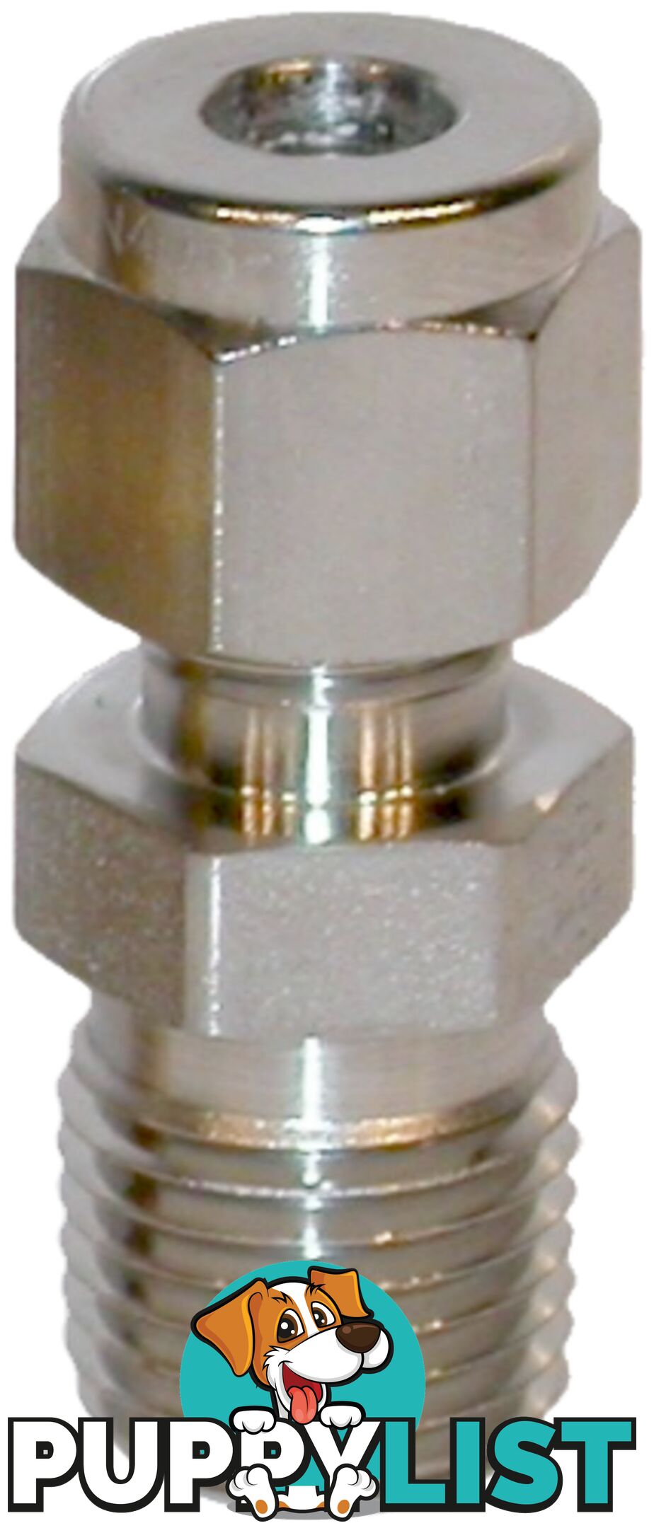 Compression Fitting Stainless Steel 1/4" NPT M - 1/4" Tube