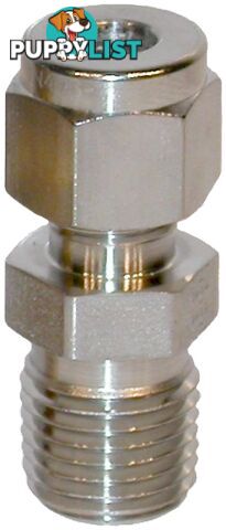 Compression Fitting Stainless Steel 1/4" NPT M - 1/4" Tube