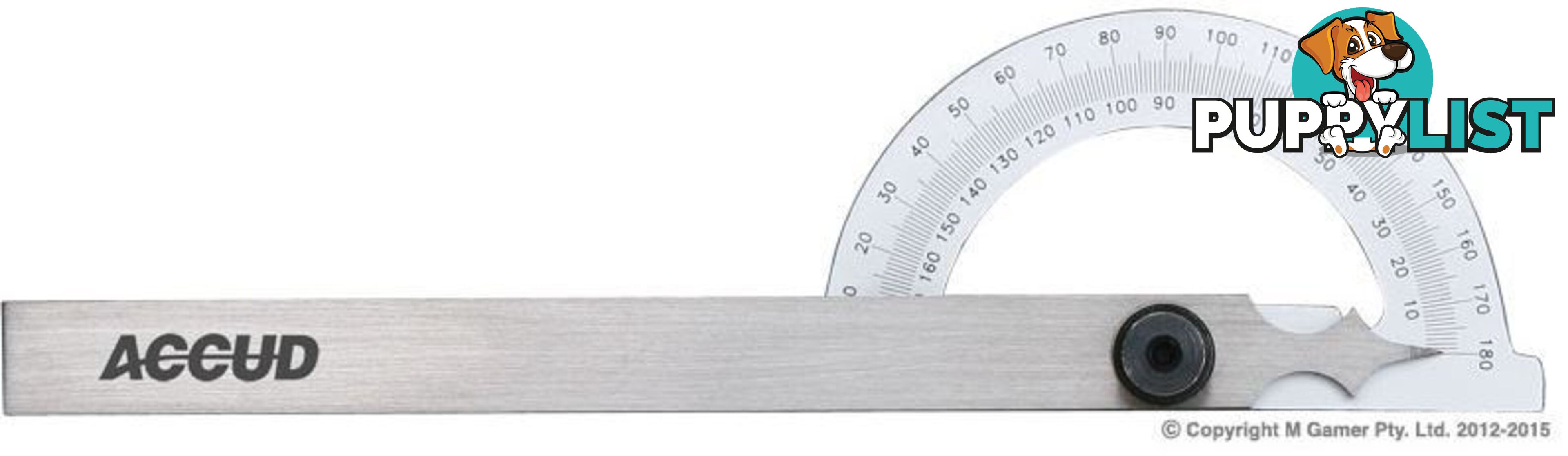 180Â° Protractor & 150mm Combination Square Accud AC-812-005-01