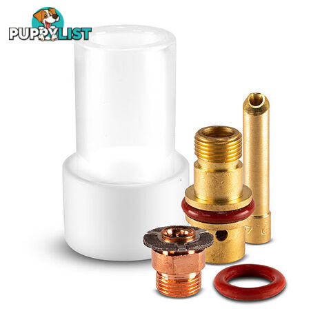 Pyrex Fat Boy Gas Lens Kit 2.4mm Short For TIG Torch 9/20 Unimig PGLFBK92024S