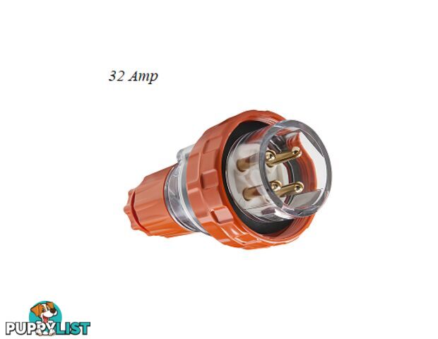 32 Amp 4 Pin IP66 Straight Plug PLS3PH432