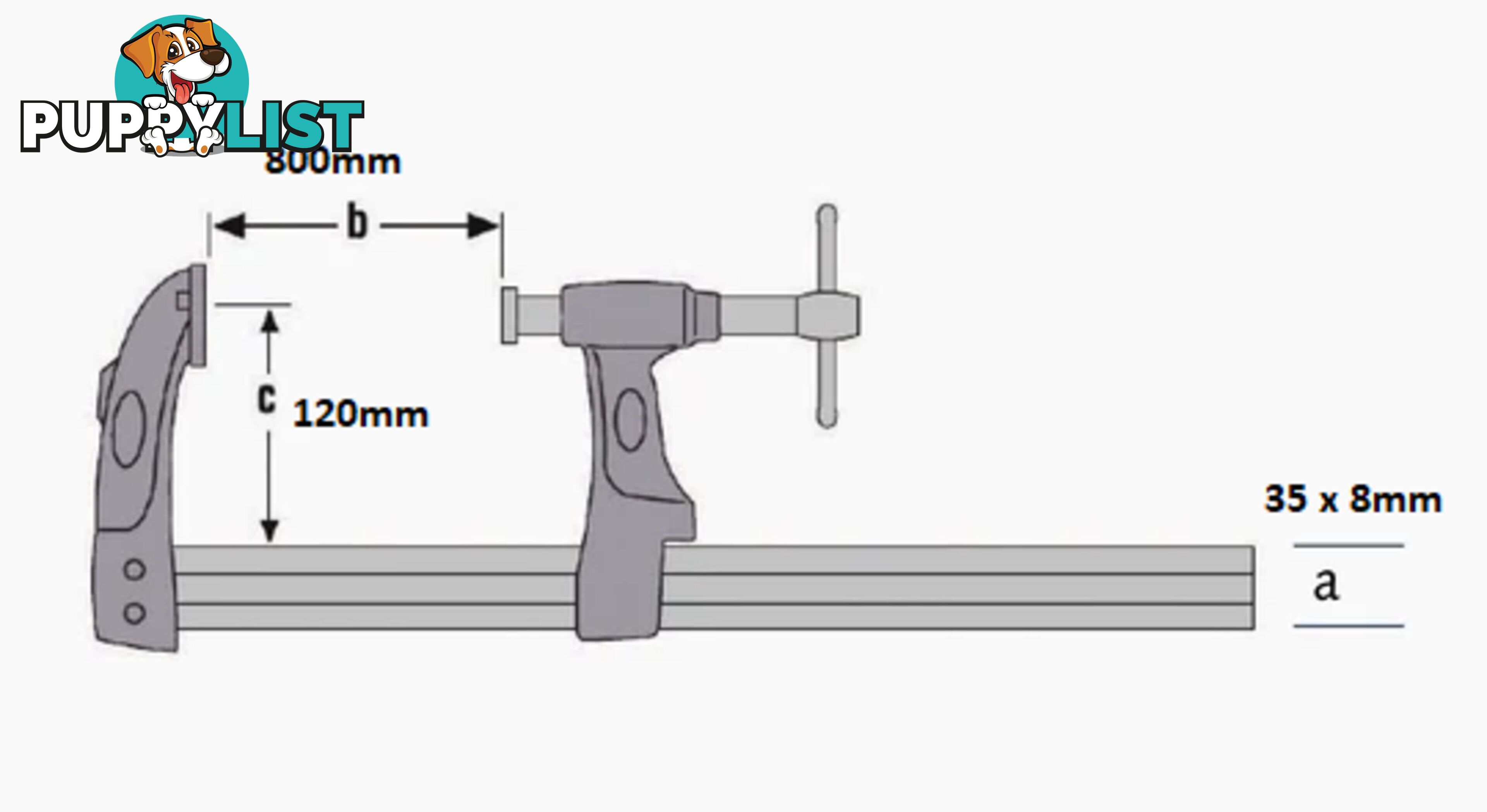 Welding Clamp FX Xtreme 800mm x 120mm Excision 321800120