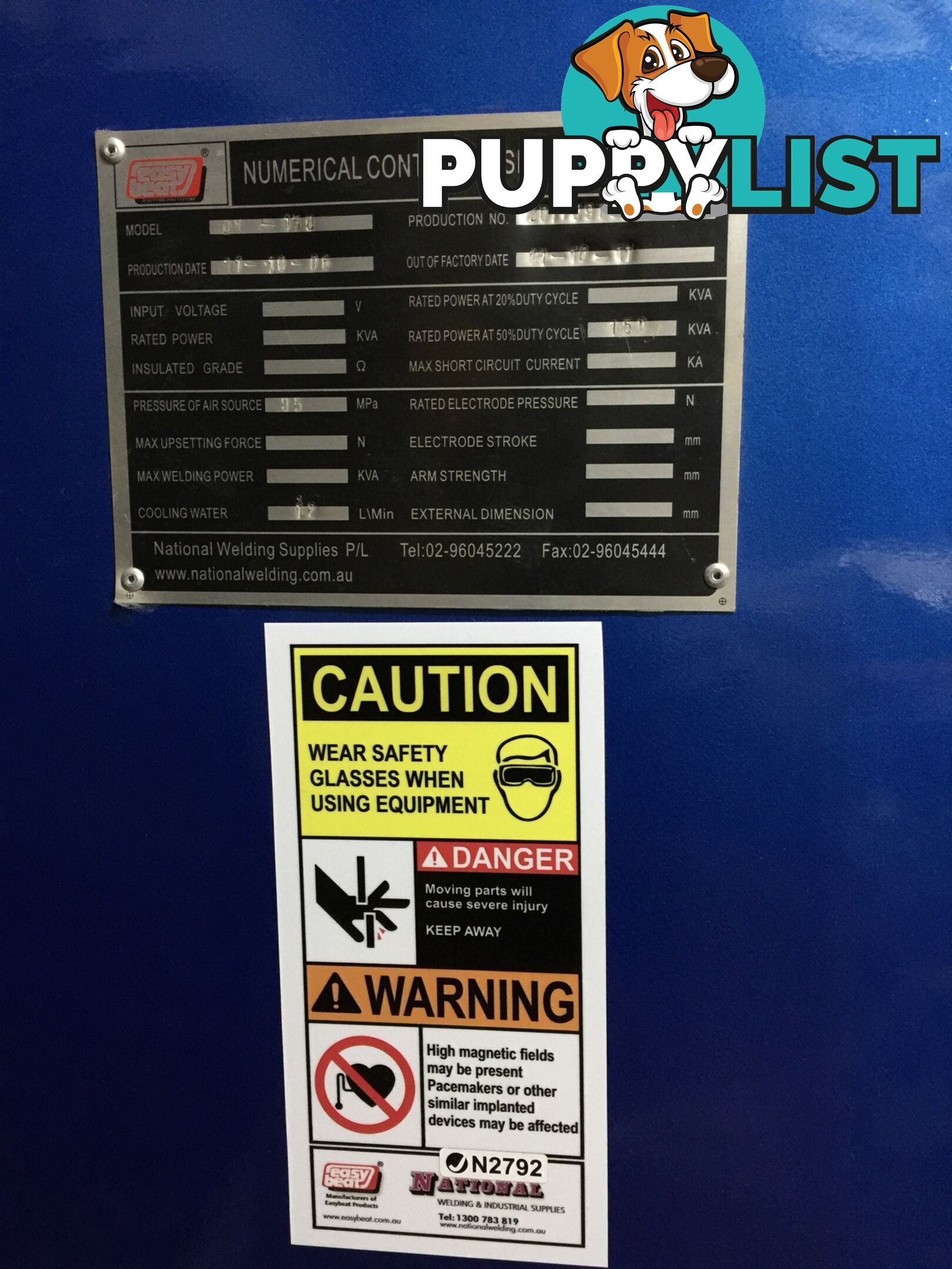 Easybeat EB150KVA Pedestal position Spot Welder