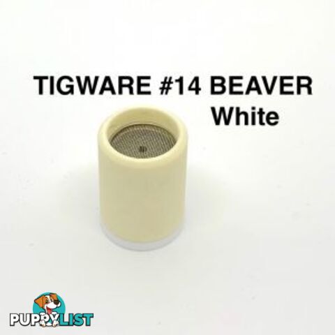 Ceramic Nozzles White Size 14 For 9/20 and 17/18/26 Series Torch