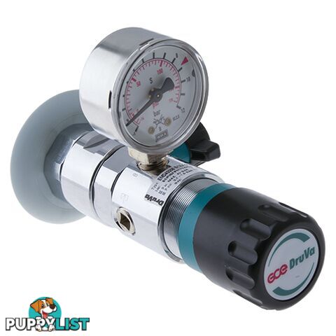 Druva Wall Mounted Point of Use Regulator Chrome Plated In: 4,000 kPa Out: 100 kPa