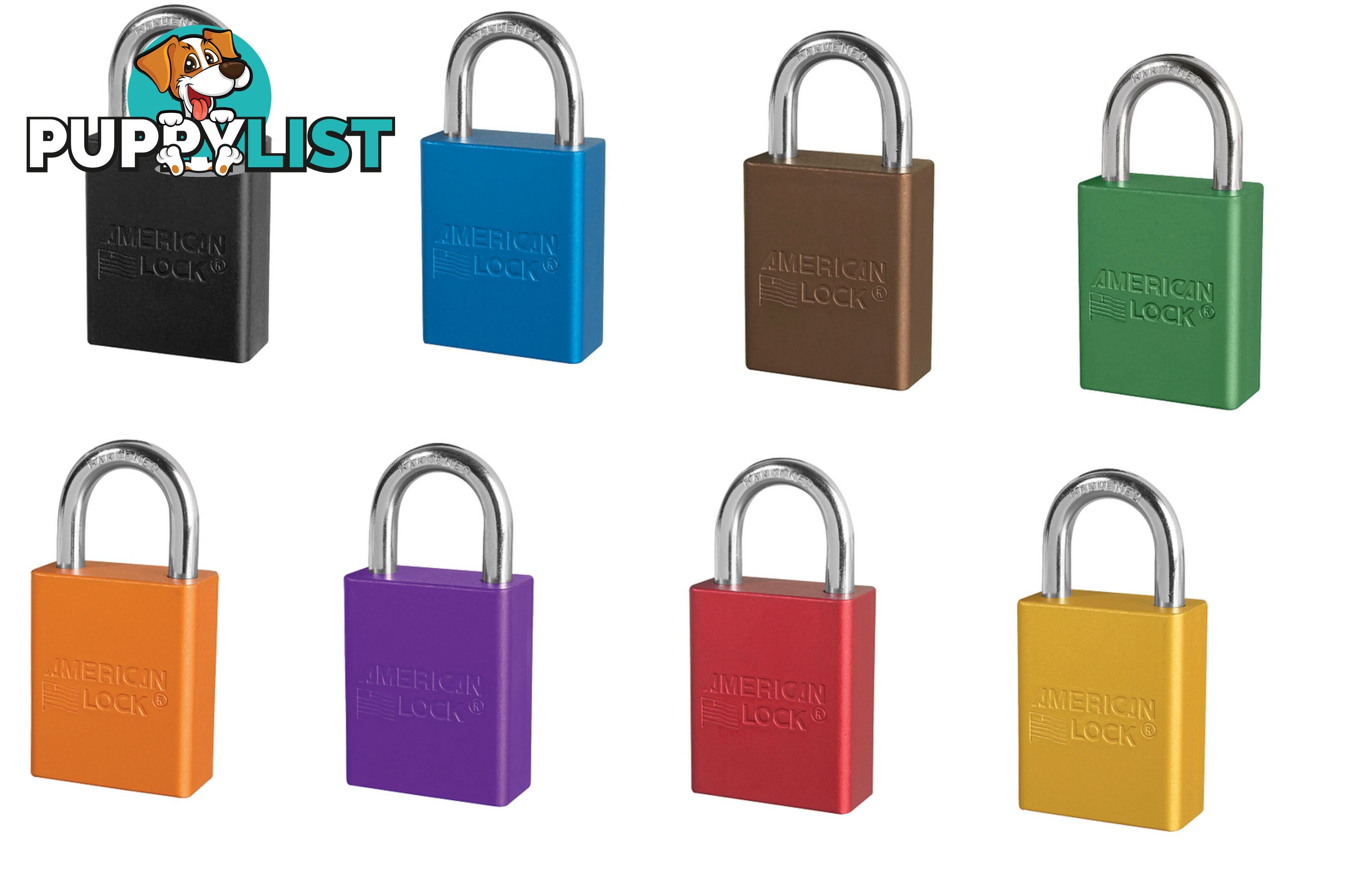 Anodized Aluminum Safety Padlock 38mm X 25mm Masterlock A1105_