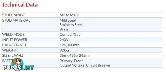 Capacitor Discharge Stud Welder For M3 to M10 Studs CD9000G with Contact Gun