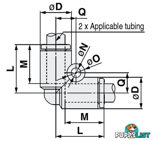 6mm ELBOWS KQ2L06-00A1 union