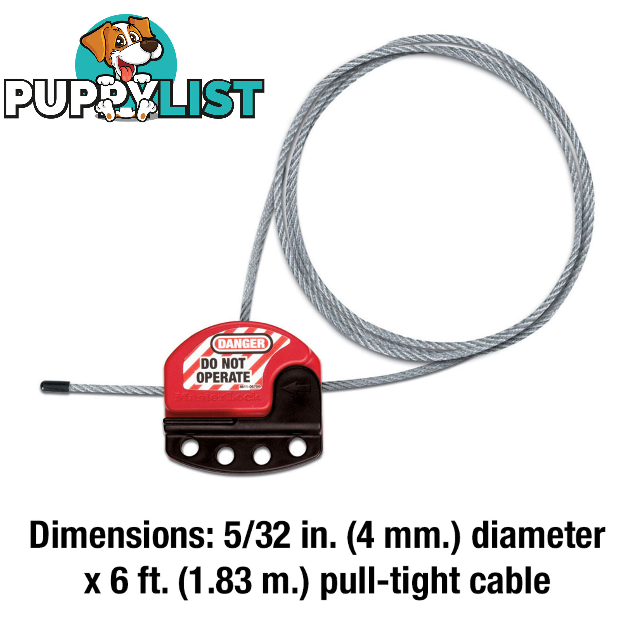 Adjustable Cable Lockout 6ft Cable Masterlock S806